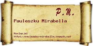 Pauleszku Mirabella névjegykártya